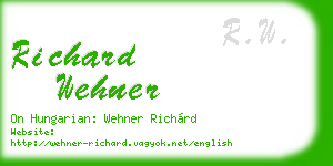 richard wehner business card